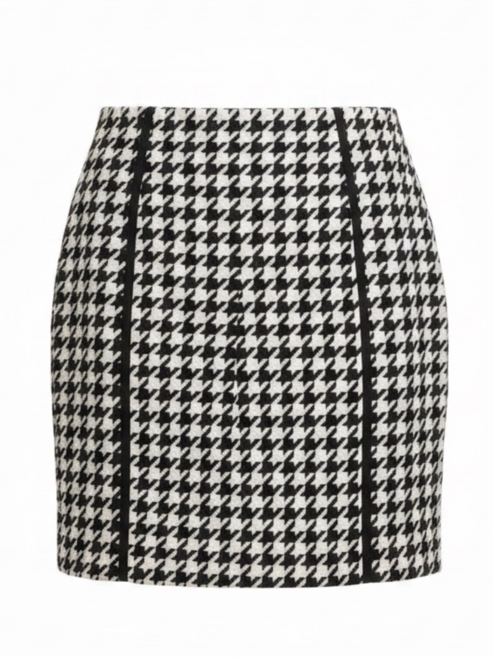 White House Black Market Black and White Houndstooth Pencil Skirt